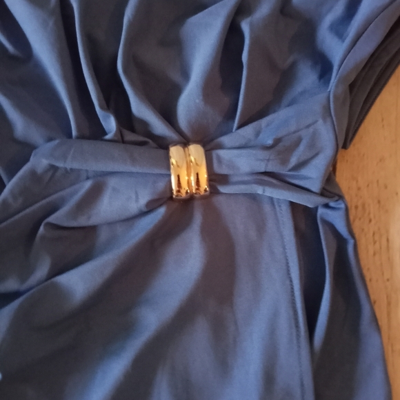 NWT Zesica Dusty Blue Sleeveless Dress - Medium - Picture 6 of 7